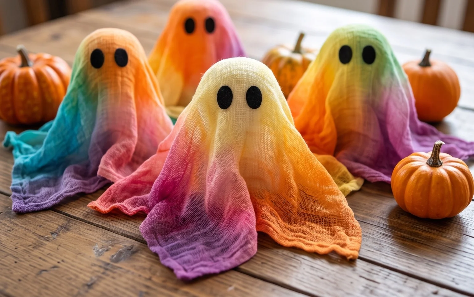 Colorful Halloween Cheesecloth Ghosts – oh yay studio – Color + Painting + Making + Everyday celebrating